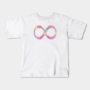 Infinity Symbol Silhouette Shape Text Word Cloud Kids T-Shirt